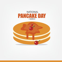 Vector Illustration of National Pancake Day. Simple and Elegant Design