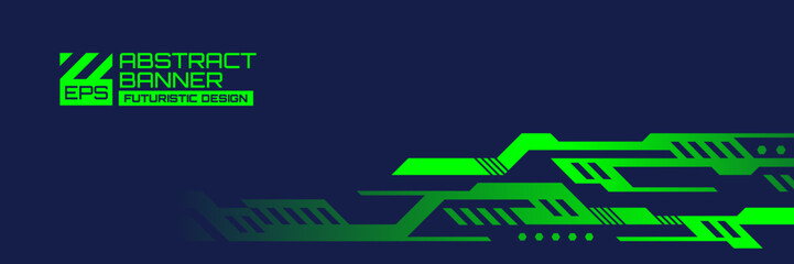 Abstract futuristic banner, cyberpunk  background vector with HUD shapes ornament, modern technology retro futurism 