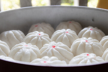 steamed stuffed buns or steamed dumpling. Chinese food