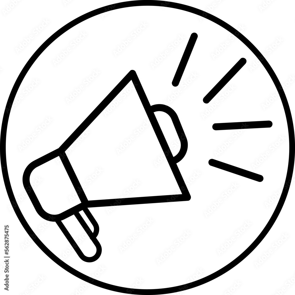 Poster megaphone icon vector logo design template on white background..eps