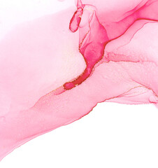 Pink Design Template with Abstract Watercolor Texture