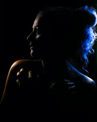 Fototapeta na wymiar Studio shot of a young woman