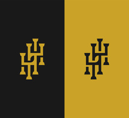 Fototapeta premium Professional elegant trendy awesome artistic HH logo design