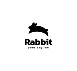 Fototapeta na wymiar Rabbit logo concept design vector template, animal simple logo template
