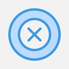 Obraz premium Cross icon in blue style about essentials, use for website mobile app presentation