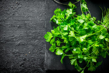 Useful herbs. Fresh parsley.