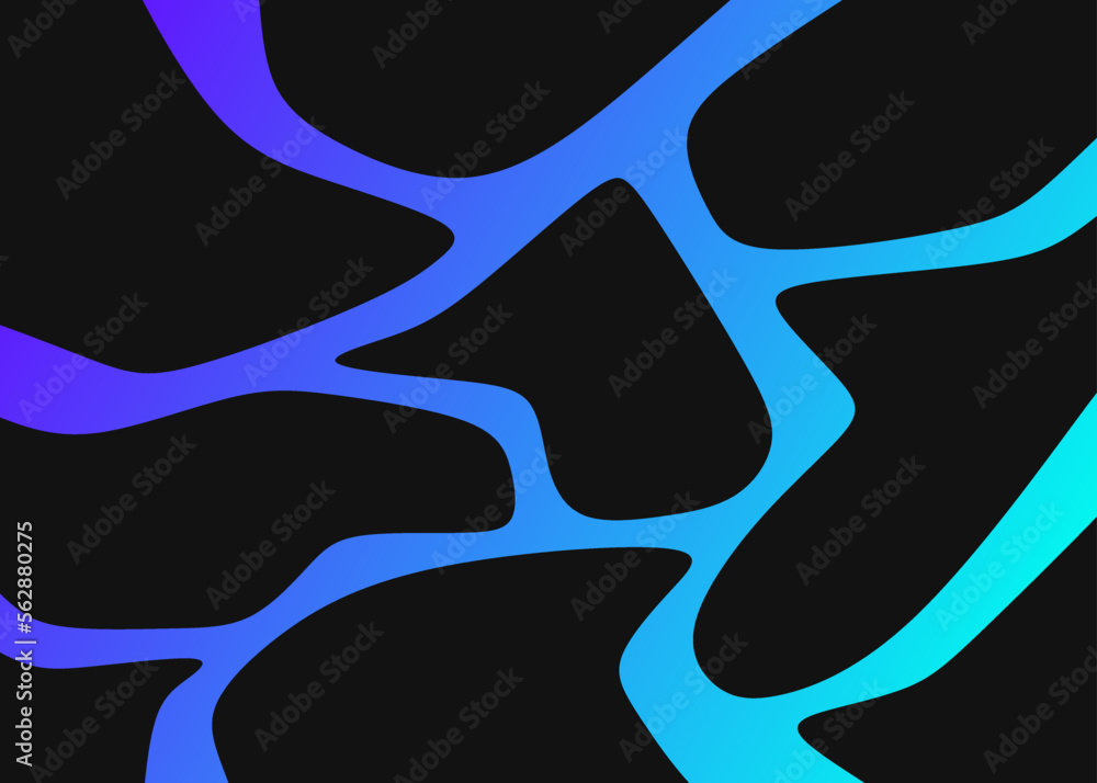 Poster abstract background with gradient color wavy line pattern