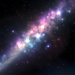 Obraz na płótnie Canvas 宇宙と星雲　銀河　generative ai