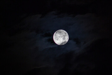 Full Moon In The Thin Clouds