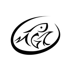 fish logo template. sea food icon, sign and symbol. perfect use for fishing, restaurant company.