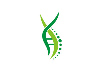 DNA logo design template.icon for science technology health