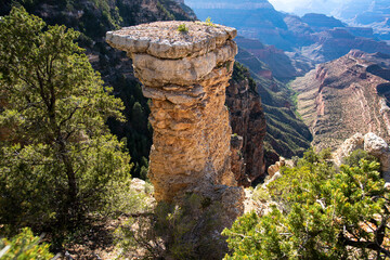 Rock canyon, rocky mountains. Canyon National Park. View of a desert mountain. Famous american...