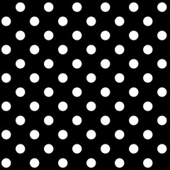 Seamless polka dot black and white pattern. Monochrome Texture for Your design	