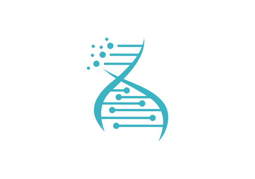 DNA logo design template.icon for science technology health