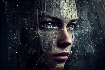 Artificial Inteligence Female Cyborg