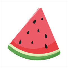 slice of watermelon vector illustration