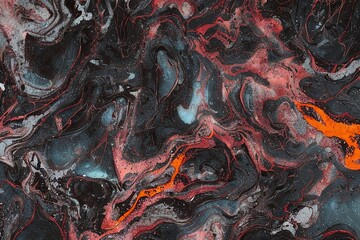 Charcoal and Cream Abstract Marble Texture
