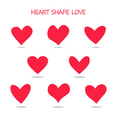 heart love shape symbol template. vector illustration of hearts icon.