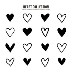 heart love shape symbol template. vector illustration of hearts icon.
