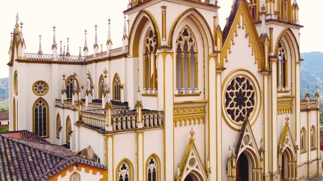 Aerial view of cathedral, in Boyaca-Boyaca Colombia