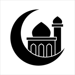 Ramadhan icon Concept Vector. Islamic Logo Template Isolated on White Background. EPS 10