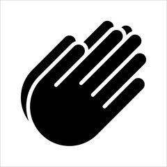 Praying hand gesture icon vector illustration on white background. eps 10