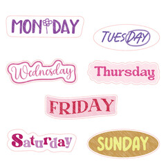 set of labels of weekdays
