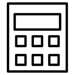 calculator outline icon