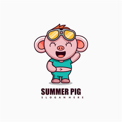 Party panda character mascot design