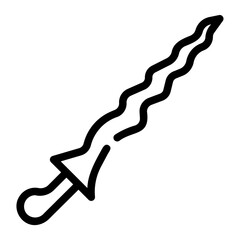 keris line icon