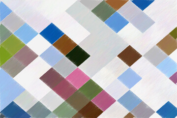 Fototapeta premium Colorful abstract mosaic with a rough texture background. Colored square pattern background. Picture for creative wallpaper or design art work. Backdrop have copy space for text.