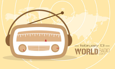 World radio day background