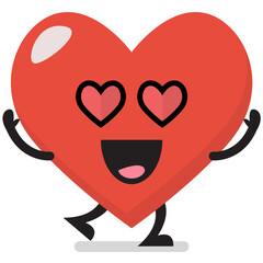 In love heart character emoji 
