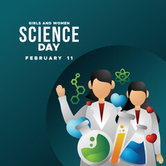 Girls And Women Science Day Design