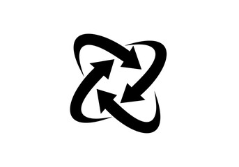 four arrows icon Logo Vector Design