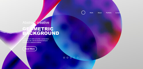 Abstract circles and lines geometric minimal trendy background. Business or technology design for wallpaper, banner, background, landing page, wall art, invitation, prints