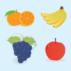 Cute vector fruit images can be used for illustration.