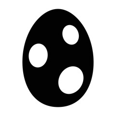 Spotted egg or quail egg flat vector icon for wildlife apps and websites