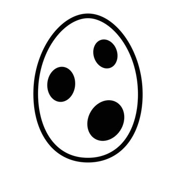 recommend clip art: Spotted egg or quail egg line art vector icon for wildlife apps and websites