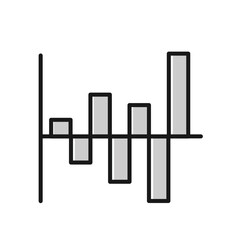 bar price chart diagram financial stock price icon bullish bearish market in minimal mono design