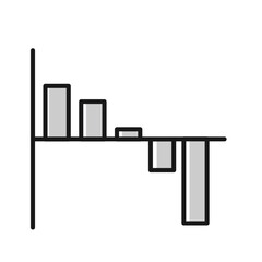 bar price chart diagram financial stock price icon bullish bearish market in minimal mono design
