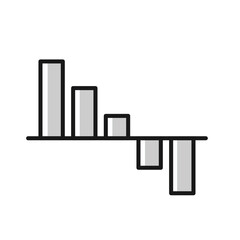 bar price chart diagram financial stock price icon bullish bearish market in minimal mono design