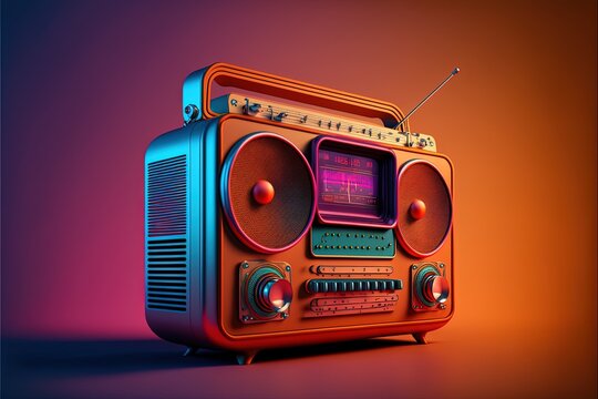 Cassette radio illustration, boombox, music, colorful HD wallpaper |  Wallpaper Flare