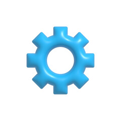  3d setting icon, Gear symbol. Repair, optimizing, workflow concept 3d rendering