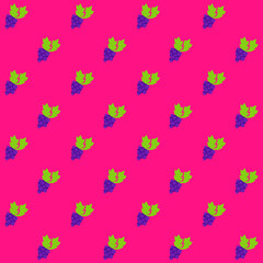 Geometric Grape Fruit Seamless Pattern