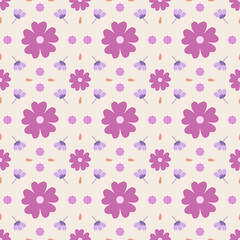 Purple Floral seamless pattern