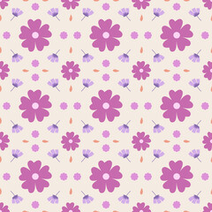 Purple Floral seamless pattern