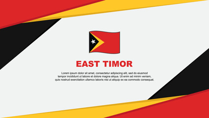 East Timor Flag Abstract Background Design Template. East Timor Independence Day Banner Cartoon Vector Illustration. East Timor