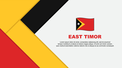East Timor Flag Abstract Background Design Template. East Timor Independence Day Banner Cartoon Vector Illustration. East Timor Illustration