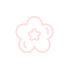 Flower Line Doodle Ornament